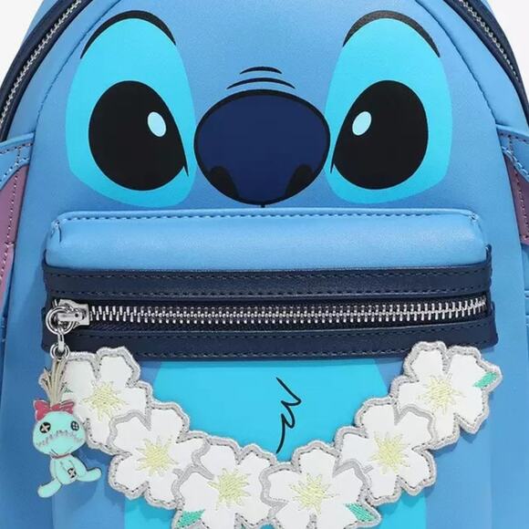 NWT Loungefly Disney Lilo & Stitch Figural Stitch with Lei Mini Backpack main image 8